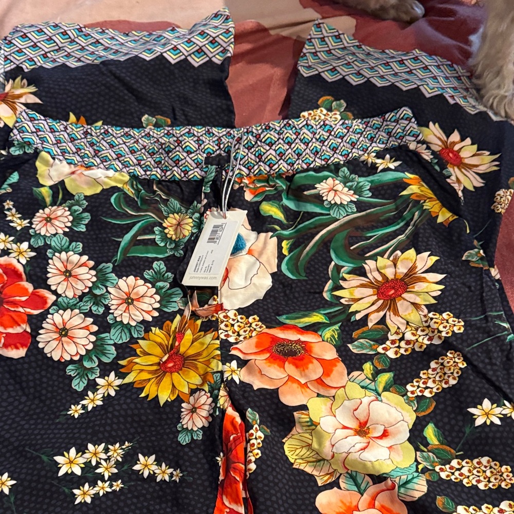 Johnny Was Multicolor Floral Pants